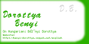 dorottya benyi business card